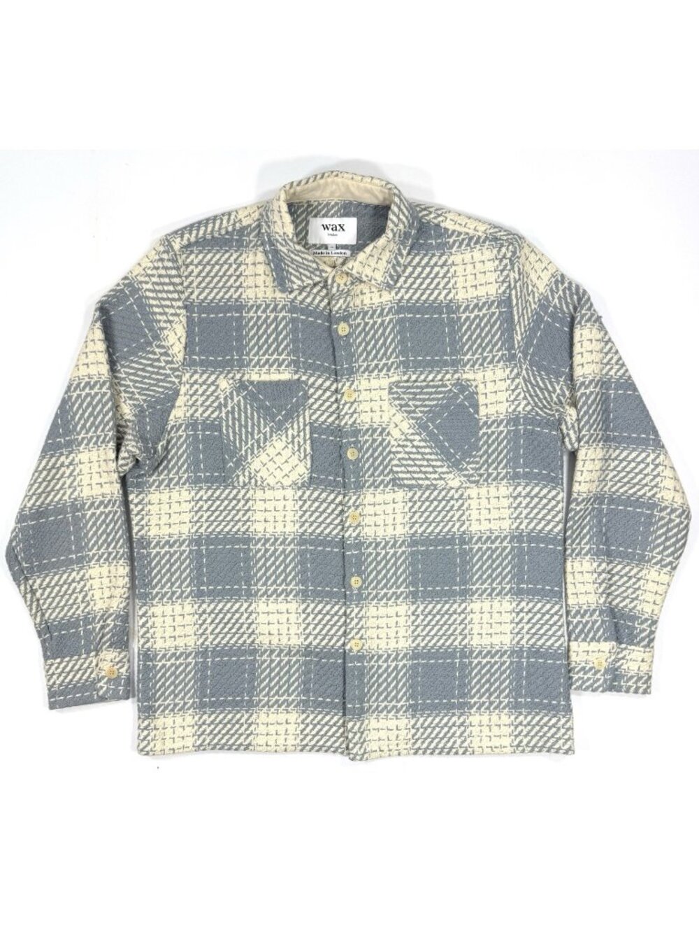 Wax London Mens Whiting Overshirt Heavyweight Woven Shacket Jacket Size XL Plaid